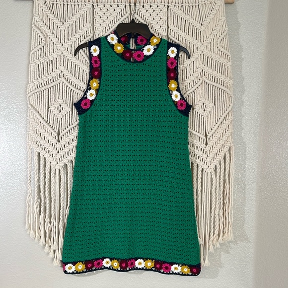 NWOT. Zara Limited Edition Crochet Mini Dress - Picture 4 of 14